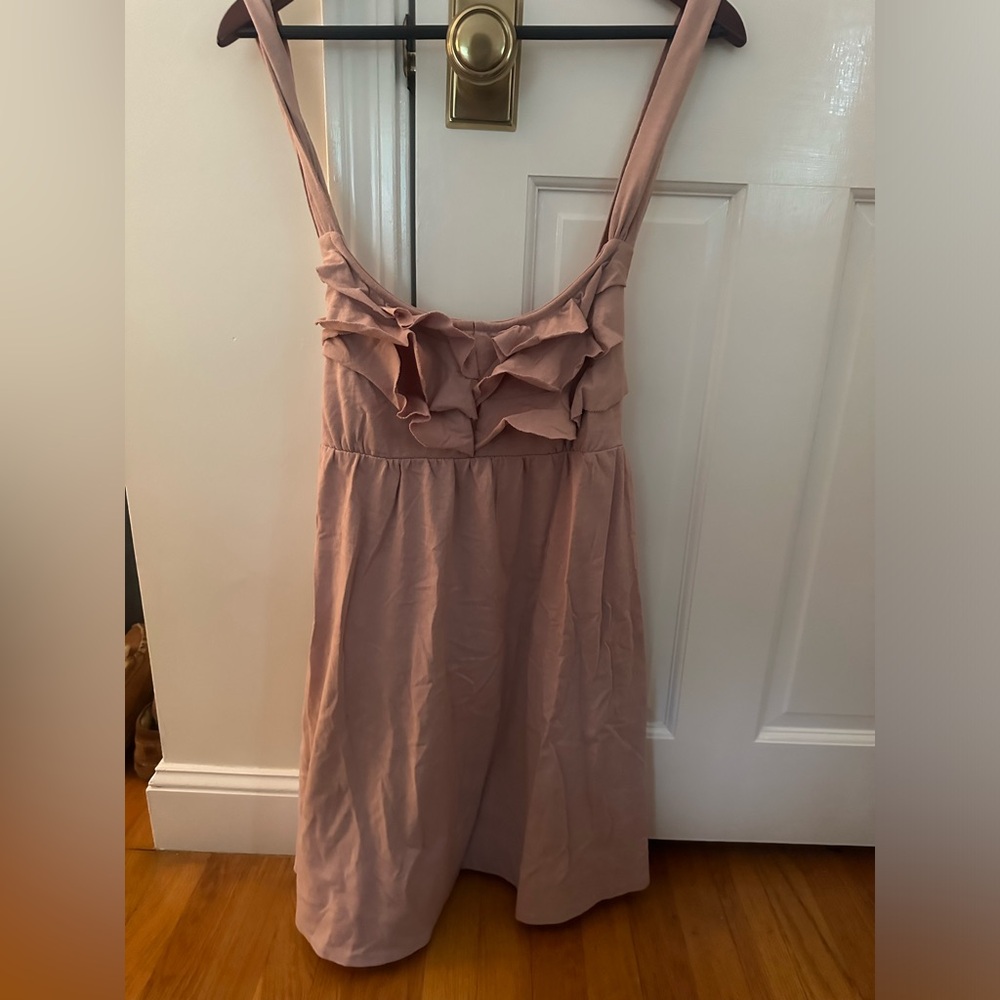 Free People Pink Ruched Sundress Sleeveless Mini